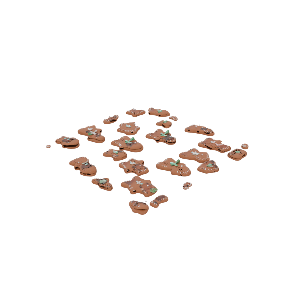 Crystal Cute Gingerbread Person Figure — seasonal 3D print model, STL
