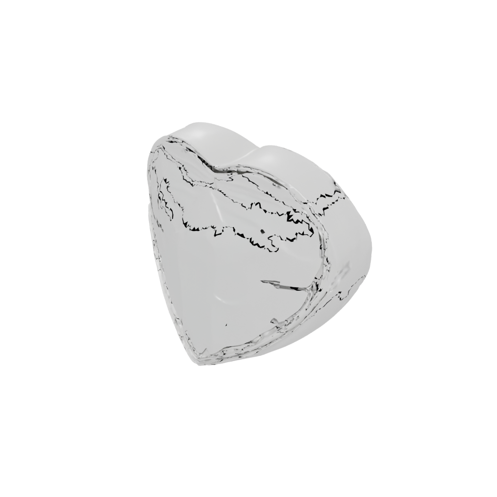 Crystal Cute Heart Trinket Box — seasonal 3D print model, STL