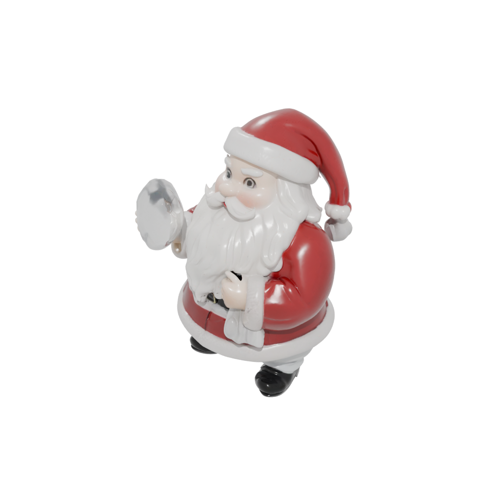Crystal Cute Santa Figurine Original — seasonal 3D print model, STL
