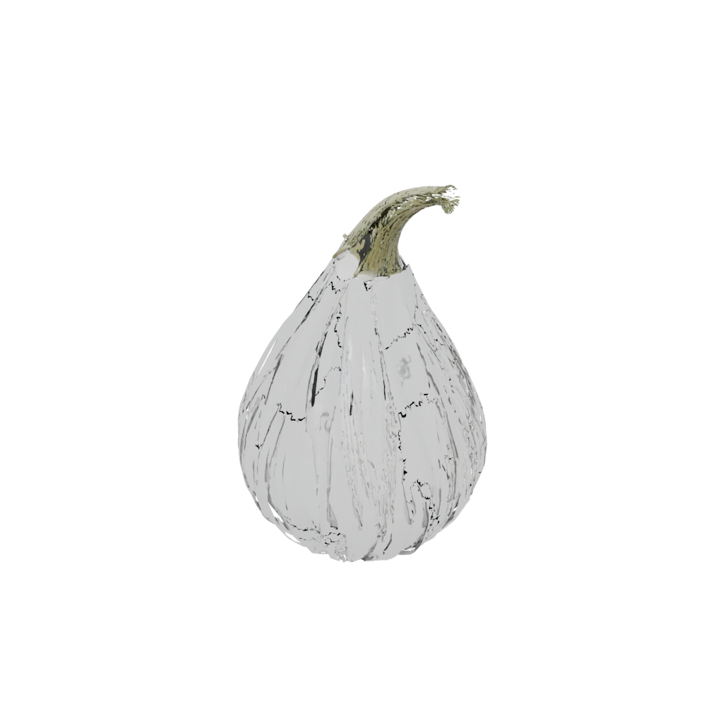 Crystal Modern Carved Gourd Figure — seasonal 3D print model, STL