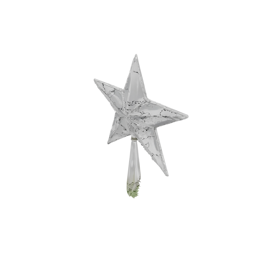 Crystal Modern Christmas Tree Topper Star — seasonal 3D print model, STL
