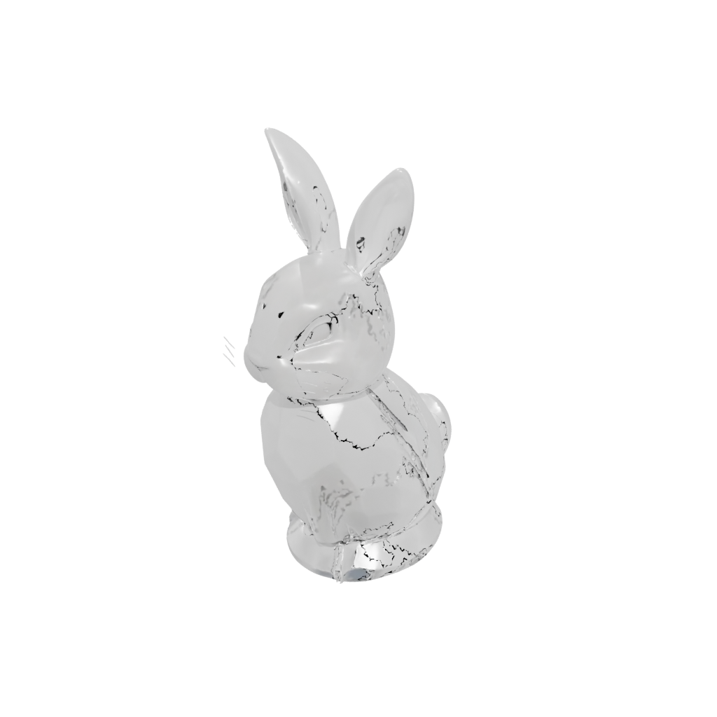 Crystal Modern Egg Cup Bunny — seasonal 3D print model, STL