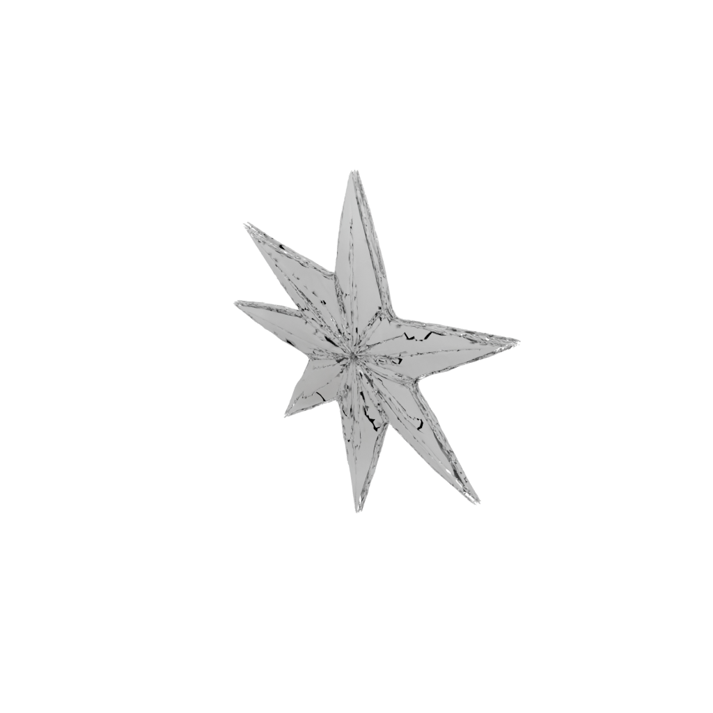 Crystal Modern Fourth-Of-July Star Burst — seasonal 3D print model, STL