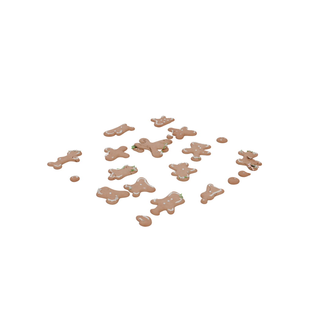 Crystal Modern Gingerbread Person Figure — seasonal 3D print model, STL