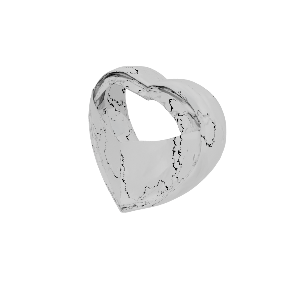 Crystal Modern Heart Trinket Box — seasonal 3D print model, STL