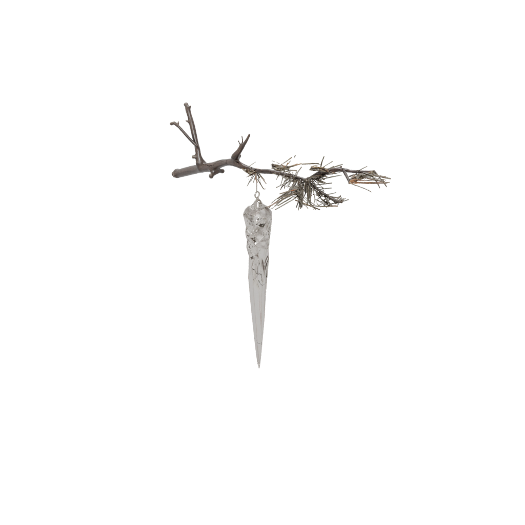 Crystal Modern Icicle Ornament — seasonal 3D print model, STL