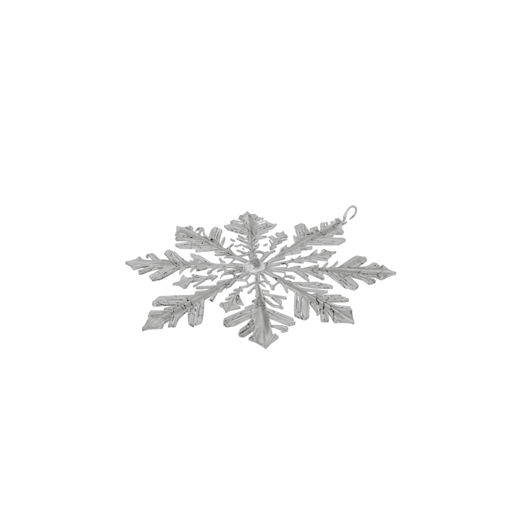 Crystal Modern Ornate Snowflake Ornament — seasonal 3D print model, STL