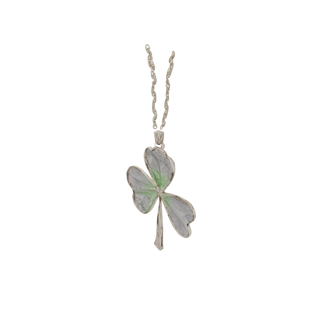 Crystal Modern Shamrock Charm — seasonal 3D print model, STL