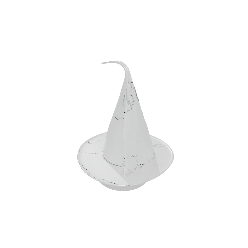 Crystal Modern Witch Hat Holder — seasonal 3D print model, STL
