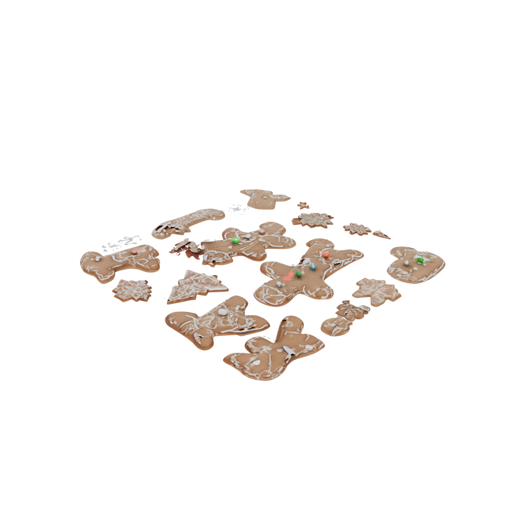 Crystal Ornate Gingerbread Person Figure — seasonal 3D print model, STL
