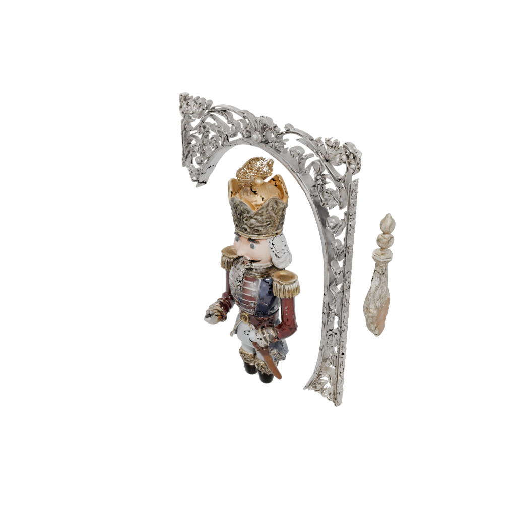Crystal Ornate Nutcracker Soldier Original — seasonal 3D print model, STL