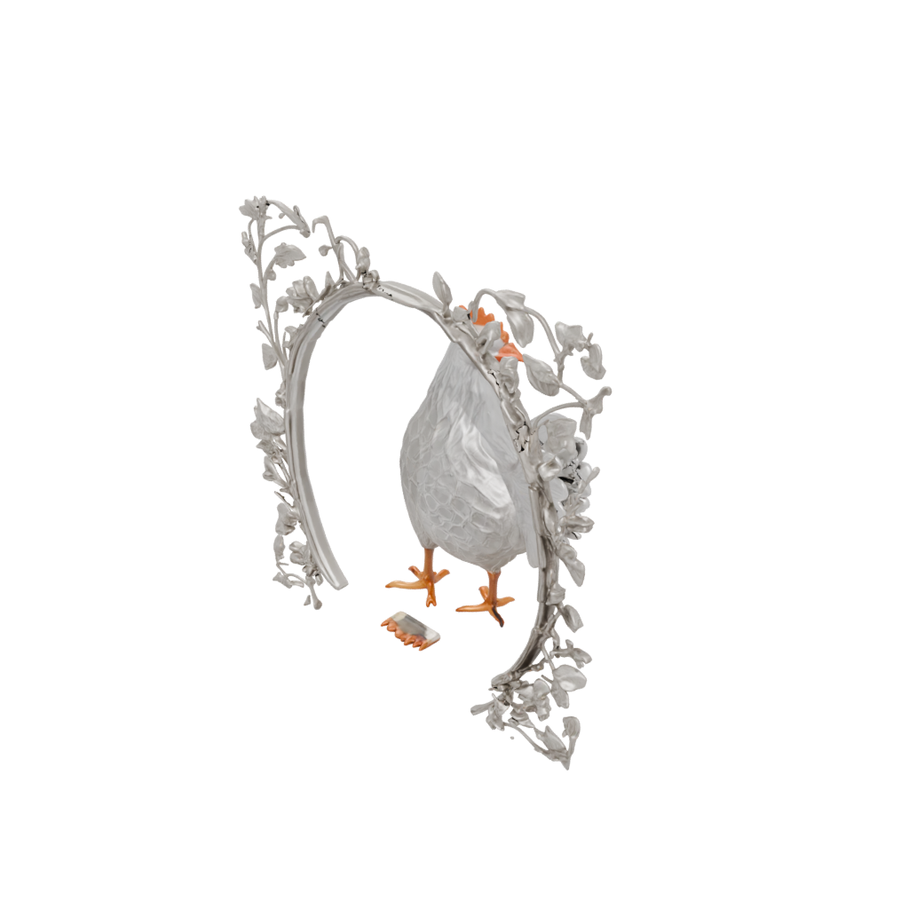 Crystal Ornate Spring Chick Figure — seasonal 3D print model, STL