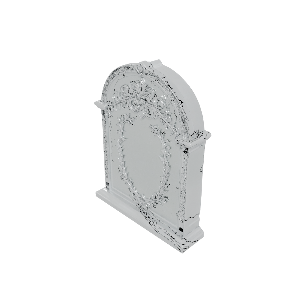 Crystal Ornate Tombstone Prop Mini — seasonal 3D print model, STL