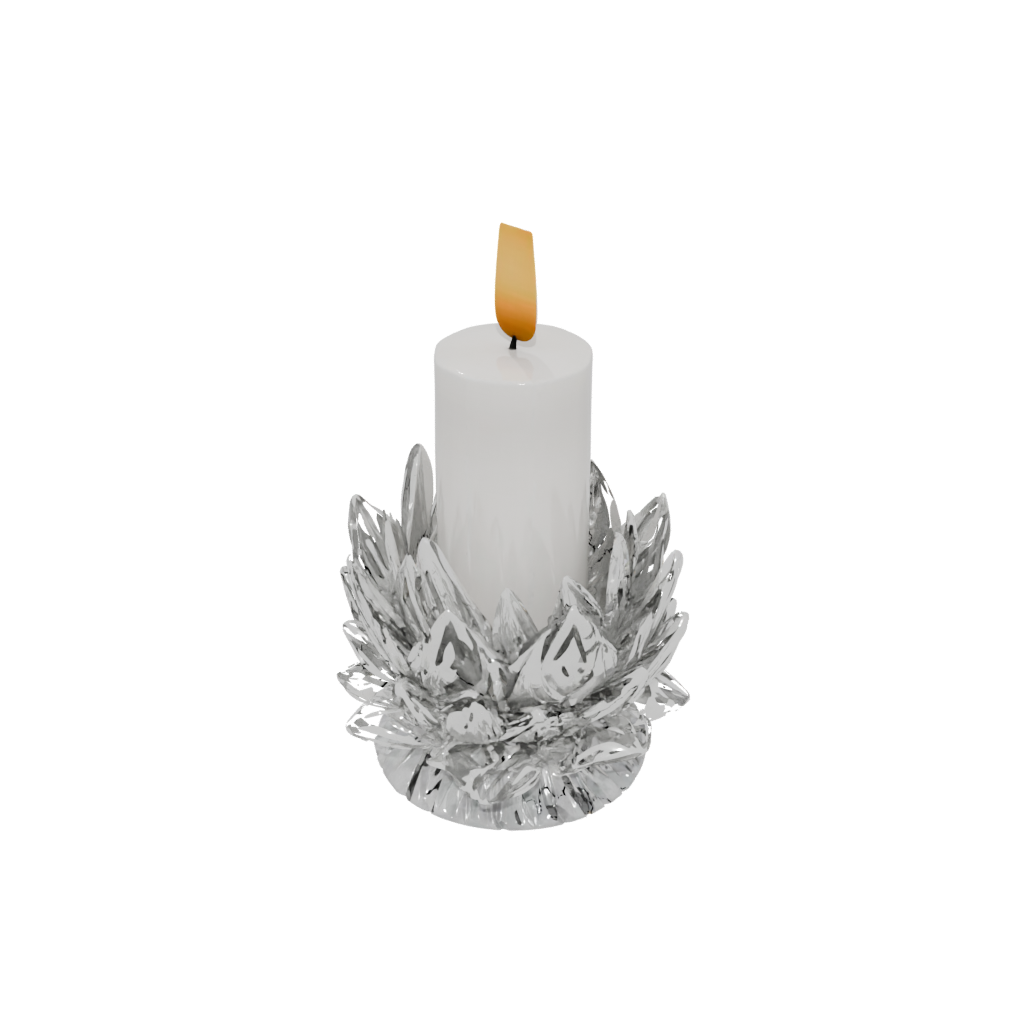 Crystal Rustic Advent Candle Holder — seasonal 3D print model, STL