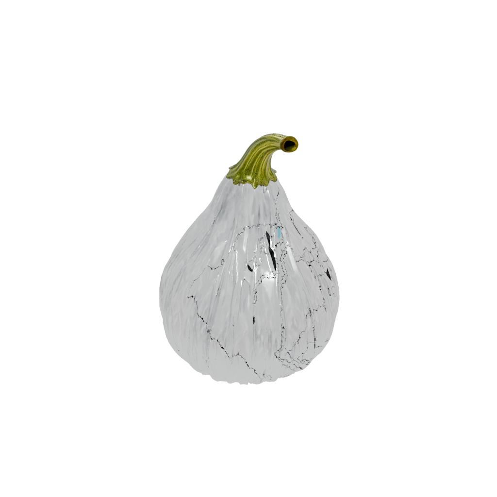 Crystal Rustic Carved Gourd Figure — seasonal 3D print model, STL