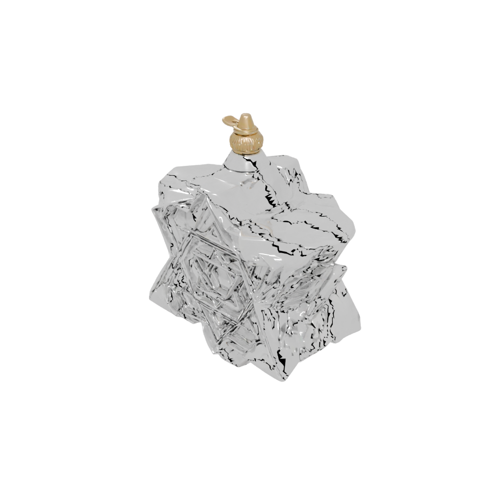 Crystal Rustic Dreidel Spinner — seasonal 3D print model, STL