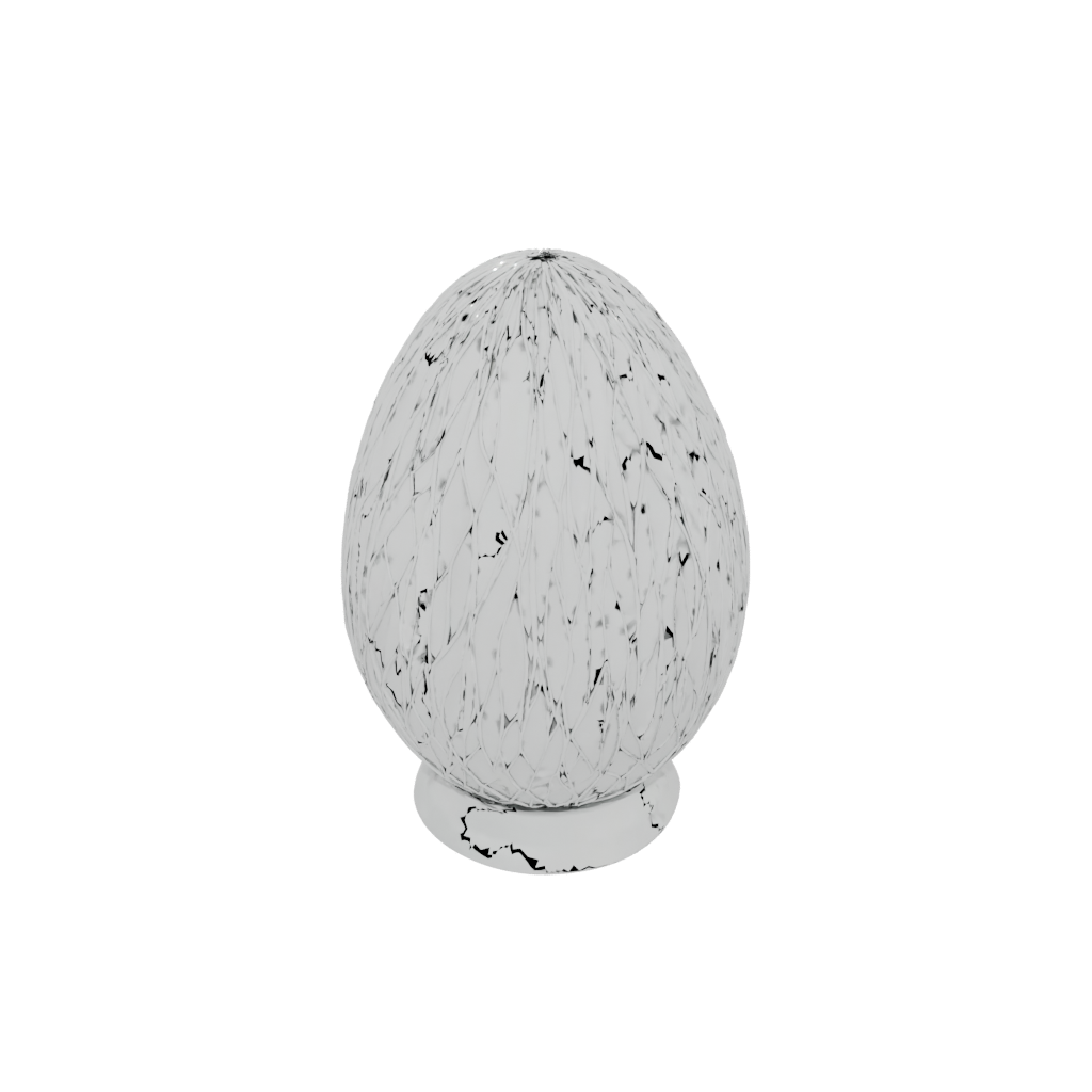 Crystal Rustic Easter Egg Relief — seasonal 3D print model, STL