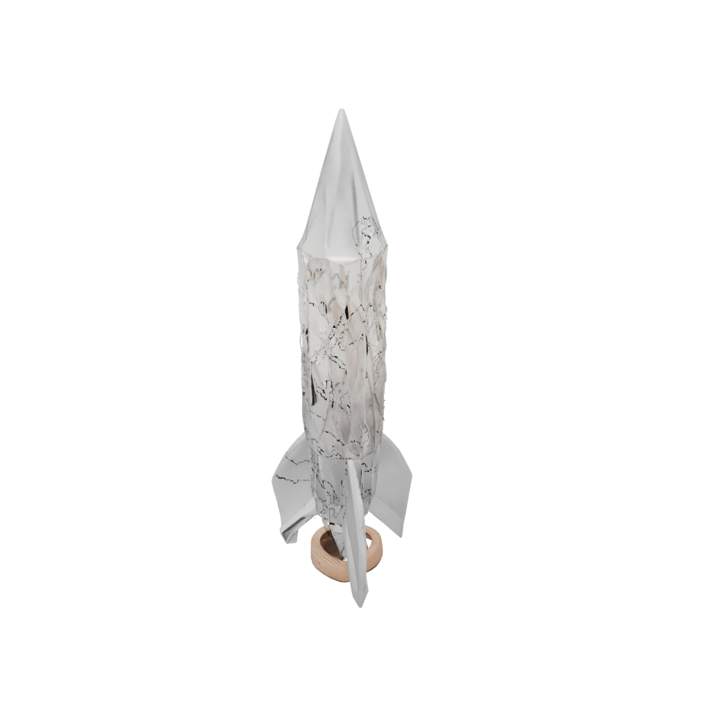 Crystal Rustic Firework Rocket Decoration — seasonal 3D print model, STL