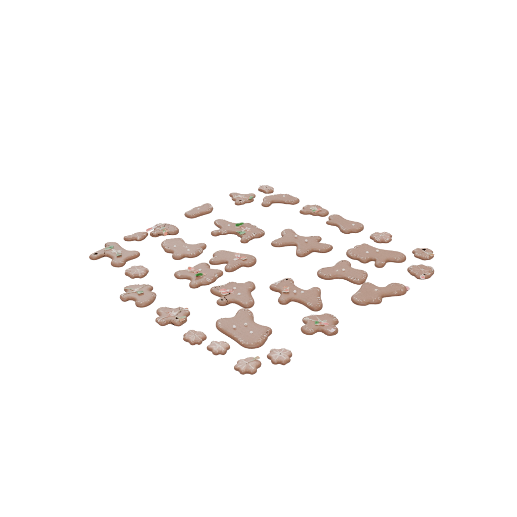 Crystal Rustic Gingerbread Person Figure — seasonal 3D print model, STL