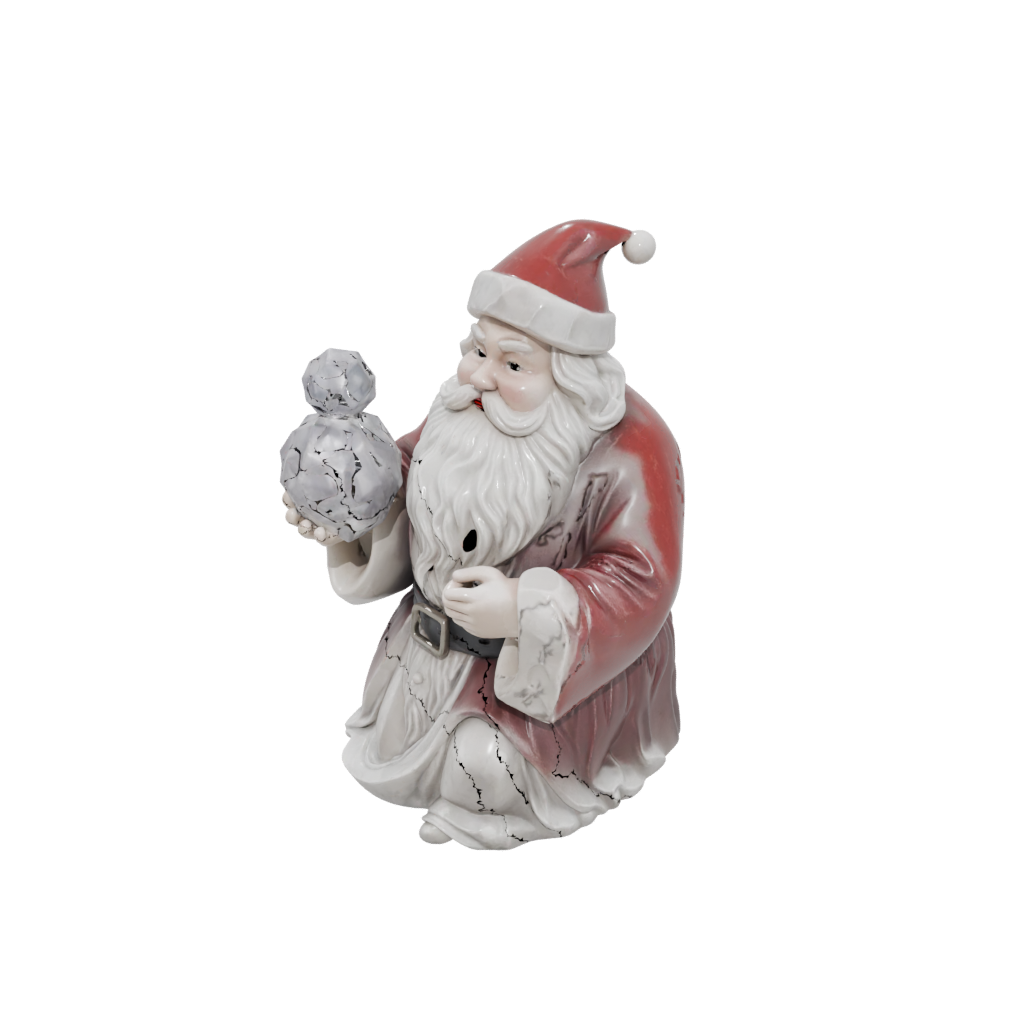 Crystal Rustic Santa Figurine Original — seasonal 3D print model, STL