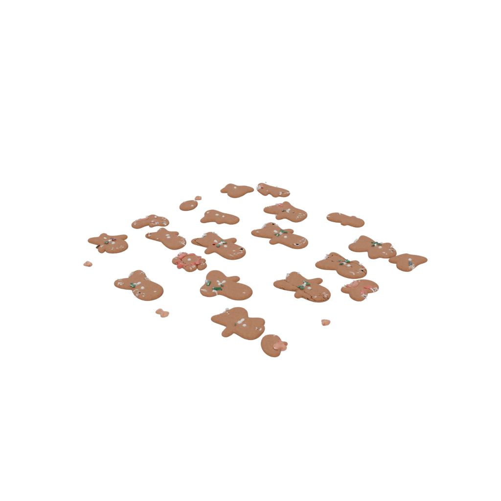 Cute Gingerbread Person Figure — seasonal 3D print model, STL