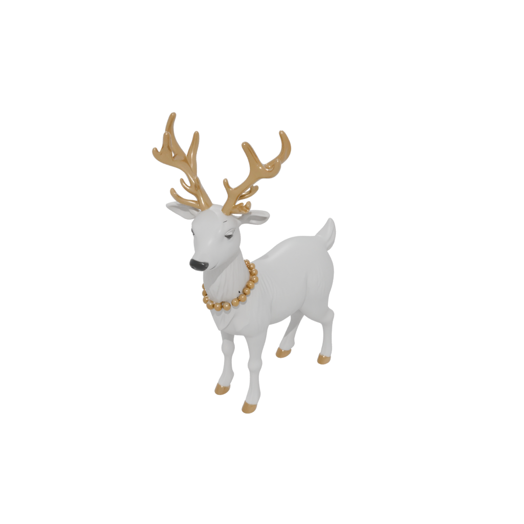 Cute Reindeer Figurine — seasonal 3D print model, STL