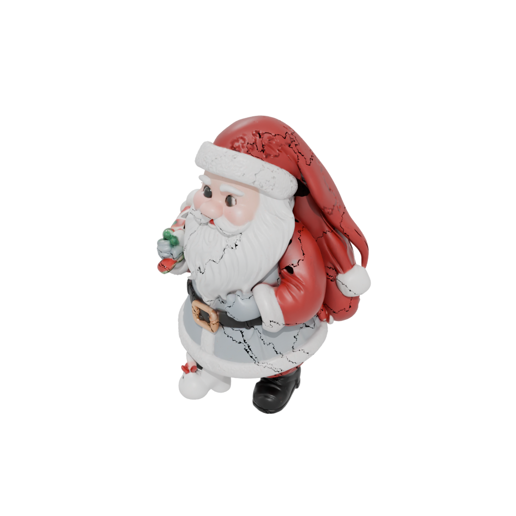 Cute Santa Figurine Original — seasonal 3D print model, STL
