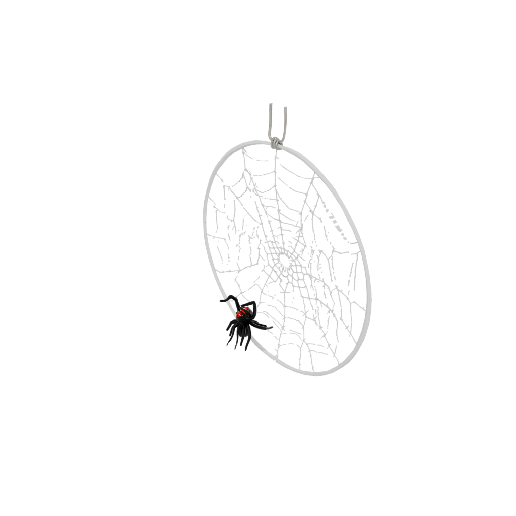 Cute Spider Web Wall Hanging — seasonal 3D print model, STL