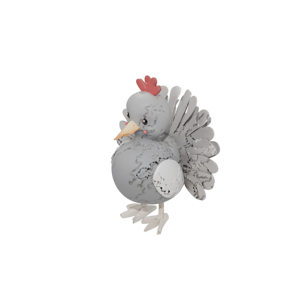 Cute Turkey Centerpiece Figure — seasonal 3D print model, STL