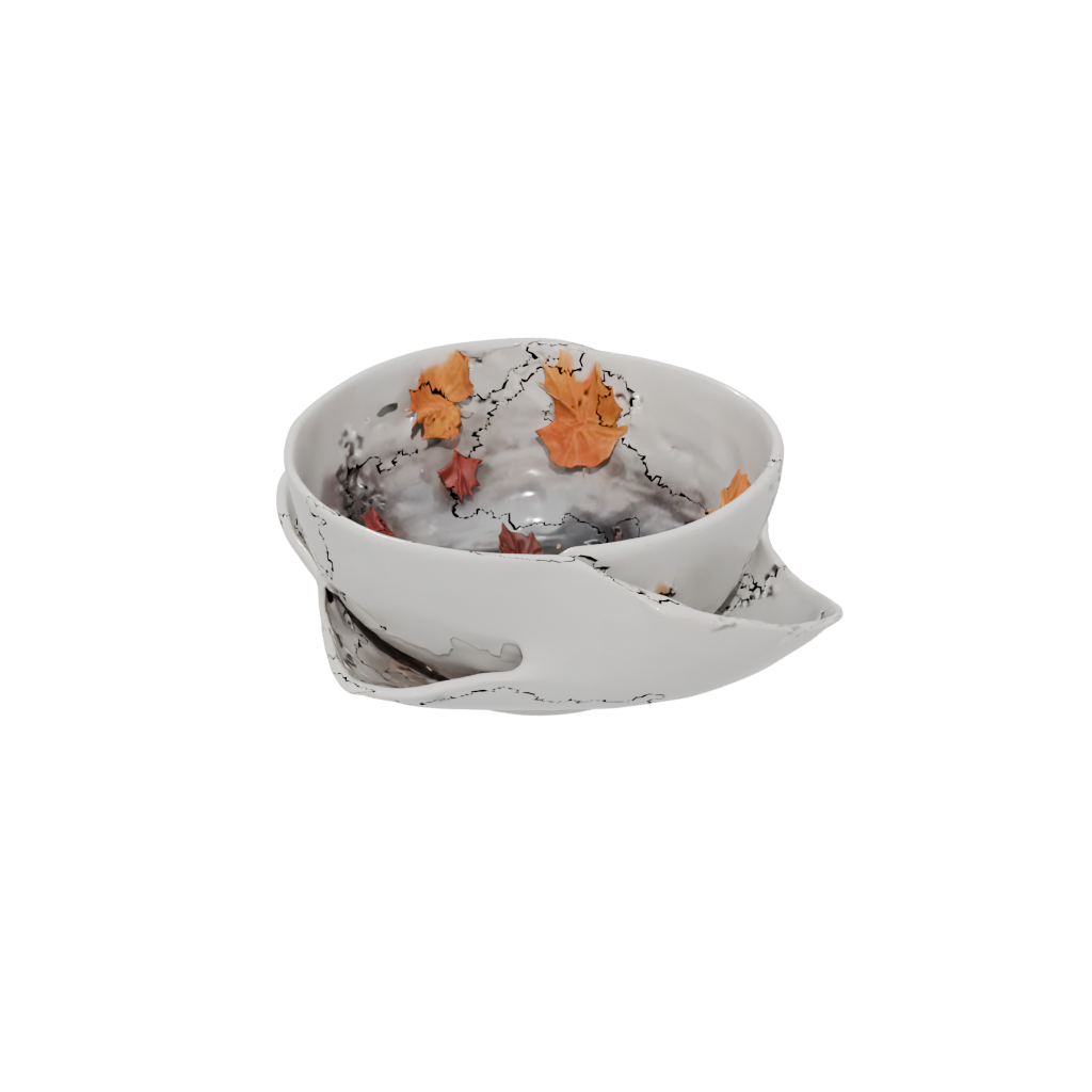 Galaxy Autumn Leaf Bowl — seasonal 3D print model, STL