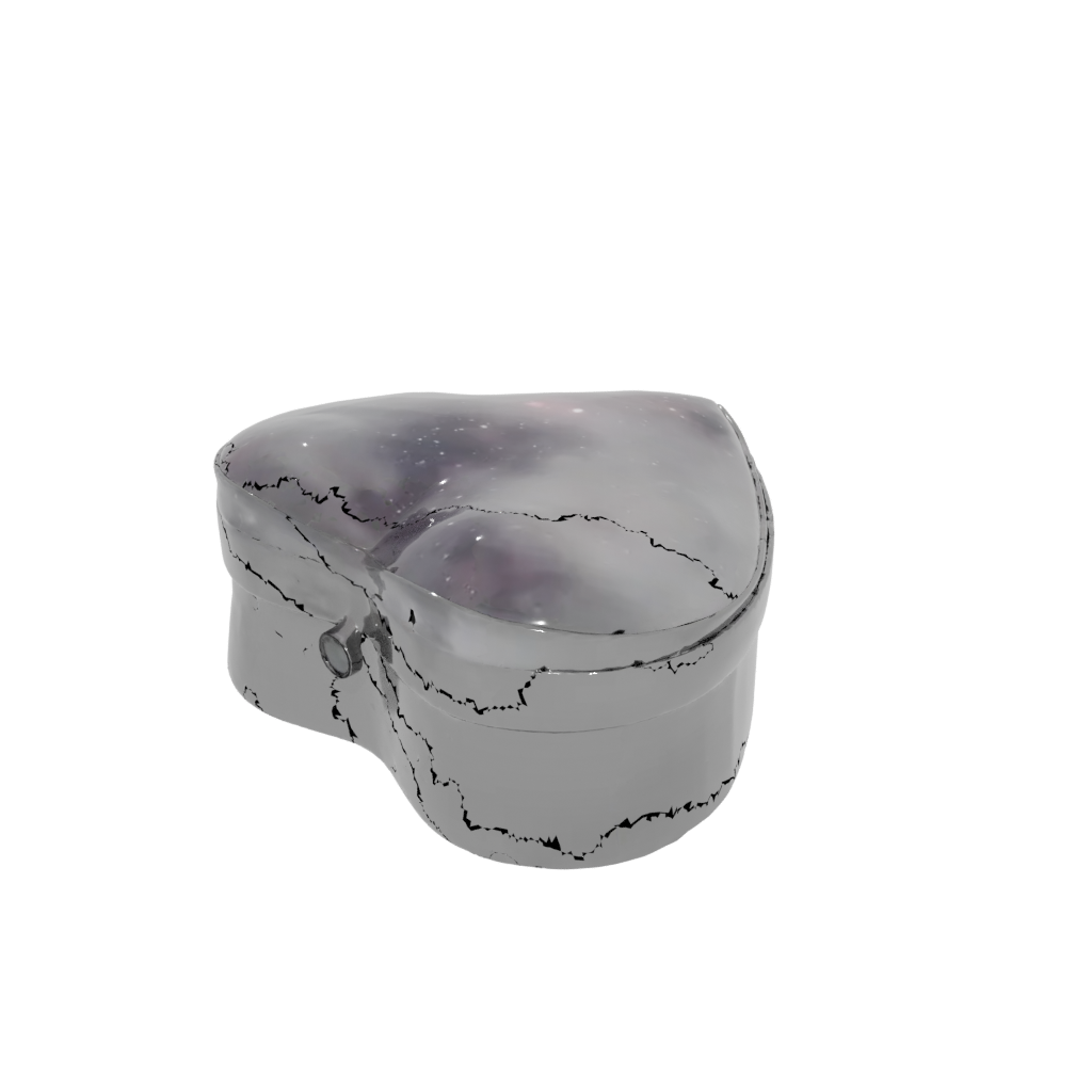 Galaxy Heart Trinket Box — seasonal 3D print model, STL