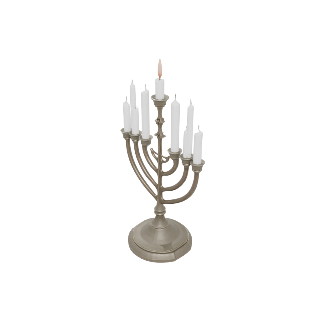 Galaxy Menorah Candle Stand — seasonal 3D print model, STL