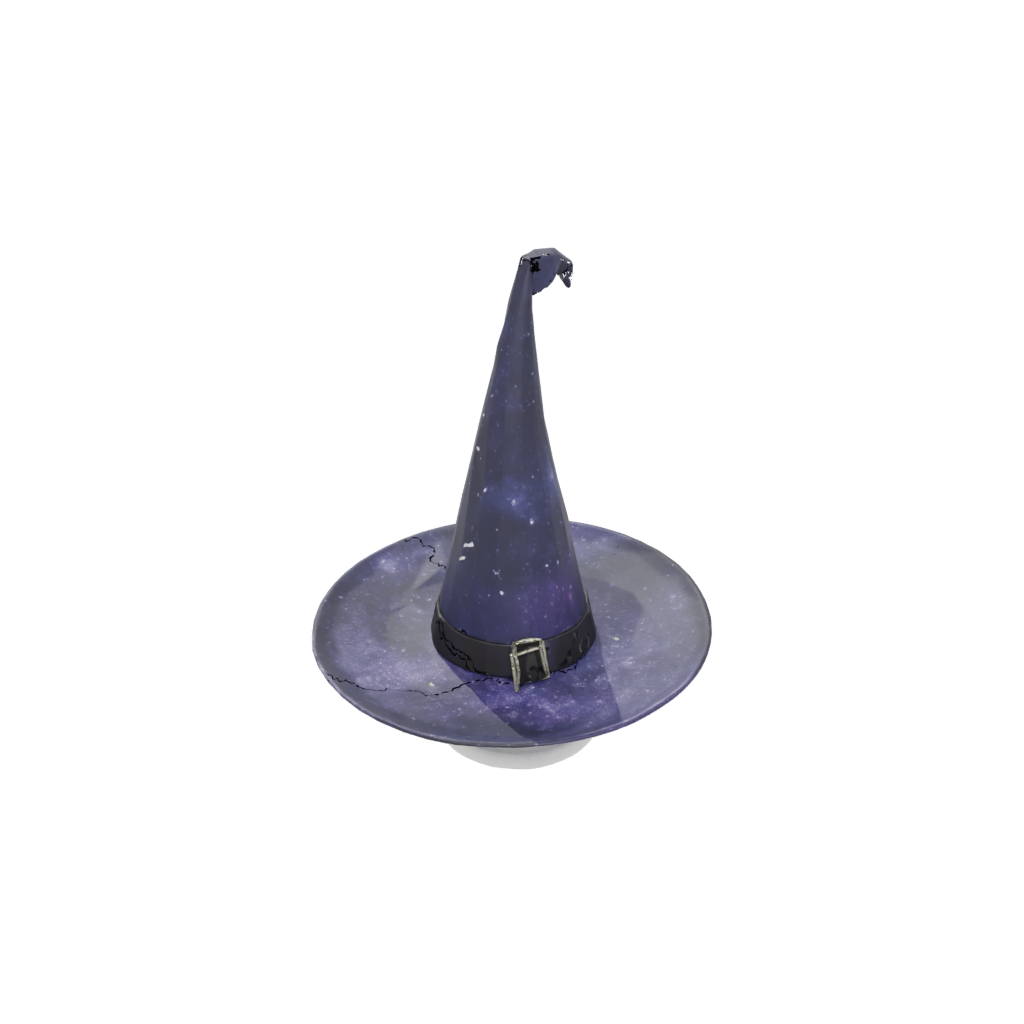 Galaxy Witch Hat Holder — seasonal 3D print model, STL