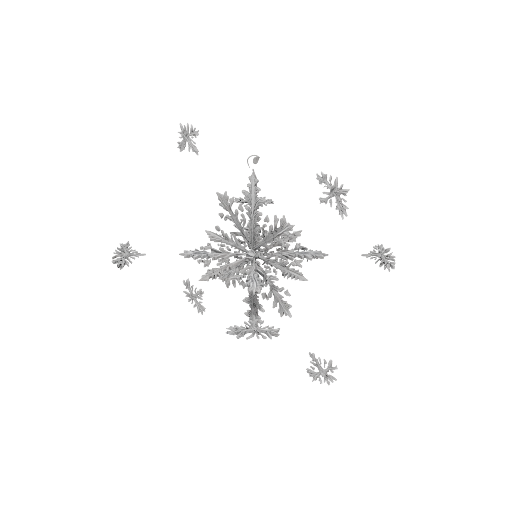 Galaxy Modern Ornate Snowflake Ornament — seasonal 3D print model, STL