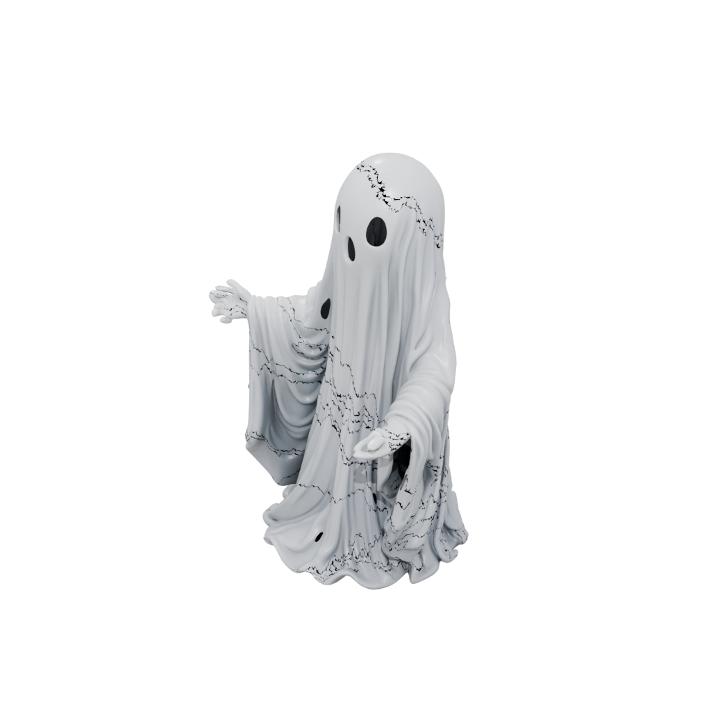 Galaxy Modern Spooky Ghost Figurine — seasonal 3D print model, STL