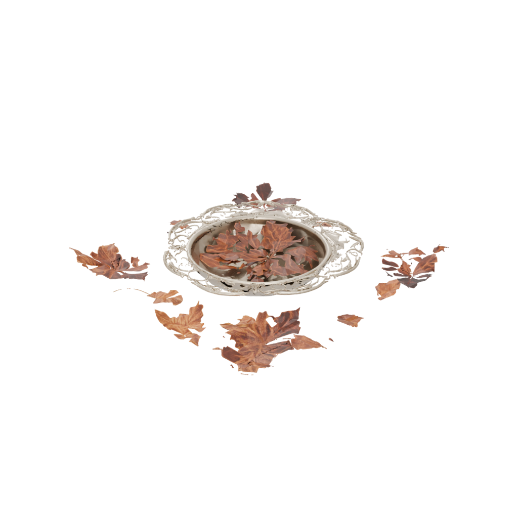 Galaxy Ornate Autumn Leaf Bowl — seasonal 3D print model, STL