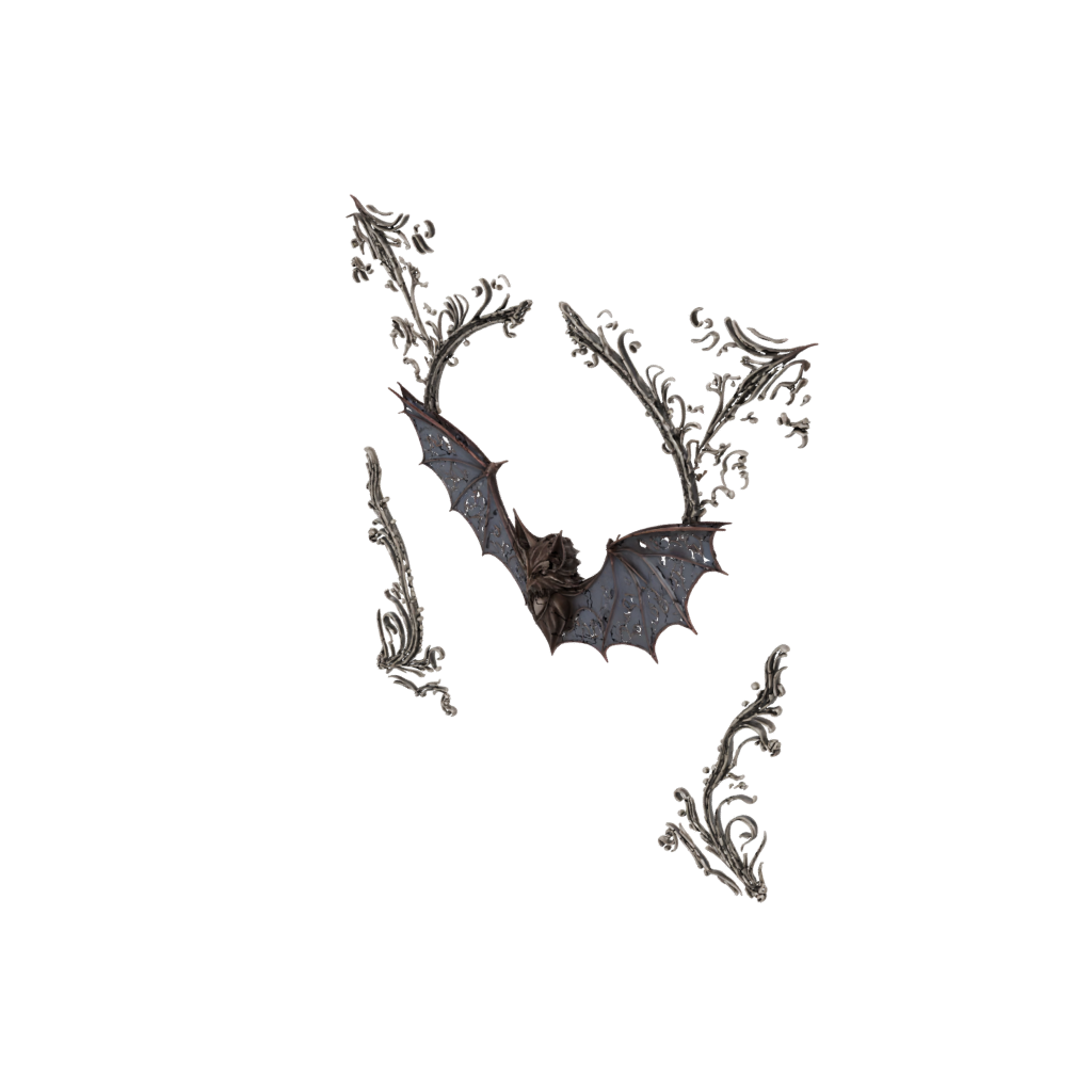 Galaxy Ornate Bat Ornament — seasonal 3D print model, STL