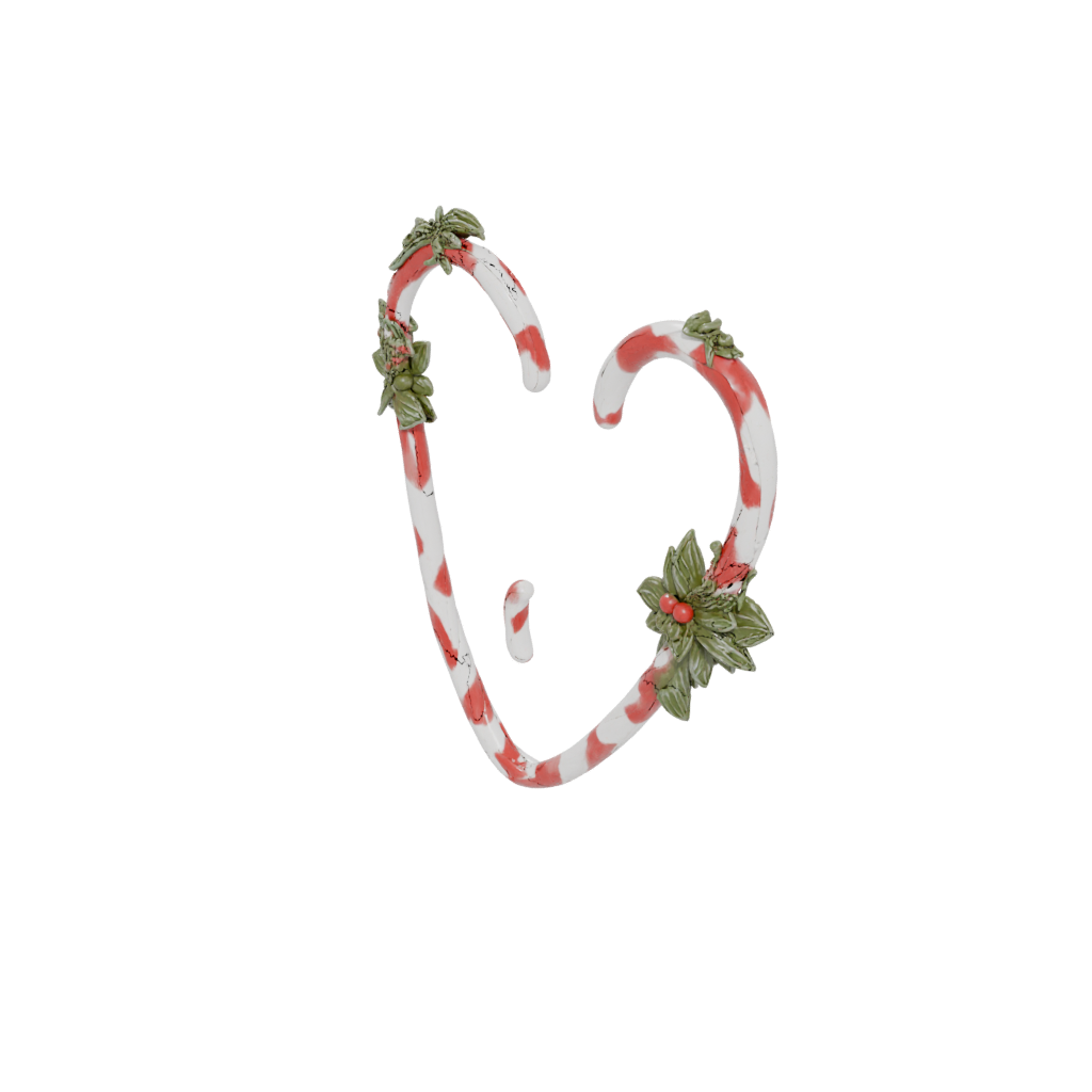 Galaxy Ornate Candy Cane Hook Pair — seasonal 3D print model, STL