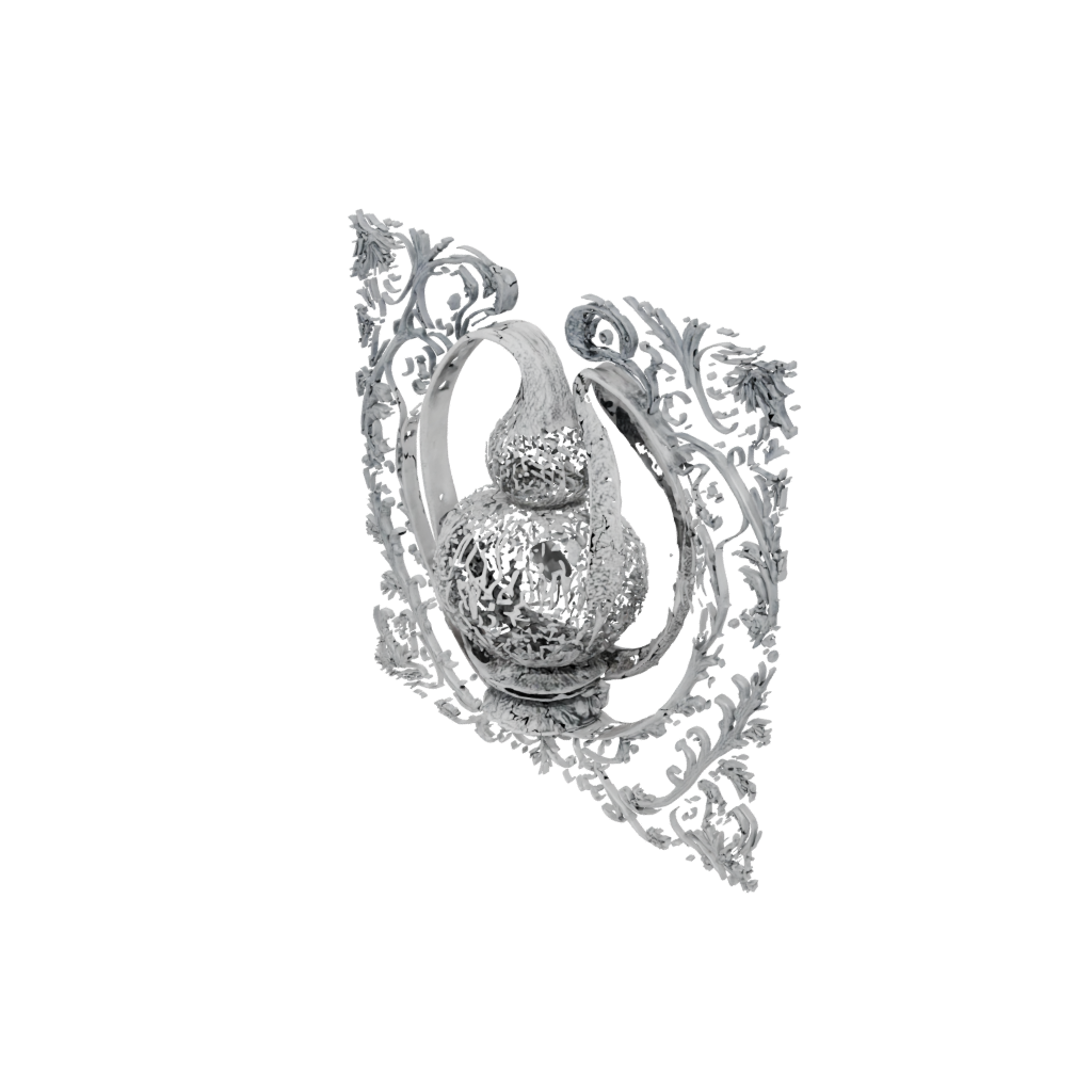 Galaxy Ornate Carved Gourd Figure — seasonal 3D print model, STL