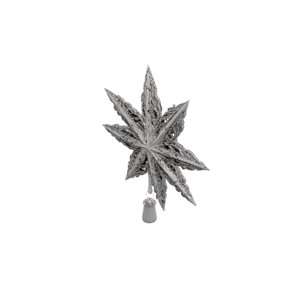 Galaxy Ornate Christmas Tree Topper Star — seasonal 3D print model, STL