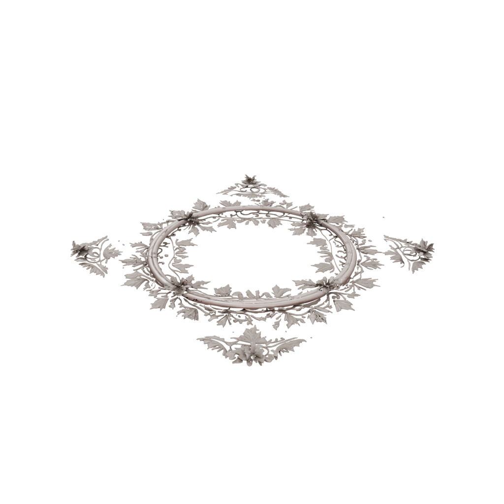 Galaxy Ornate Holly Wreath Relief — seasonal 3D print model, STL
