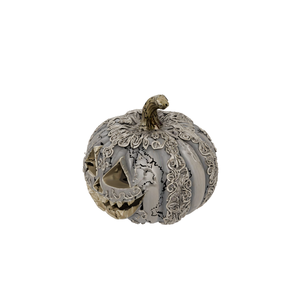 Galaxy Ornate Jack-O-Lantern With Carved Grin — seasonal 3D print model, STL