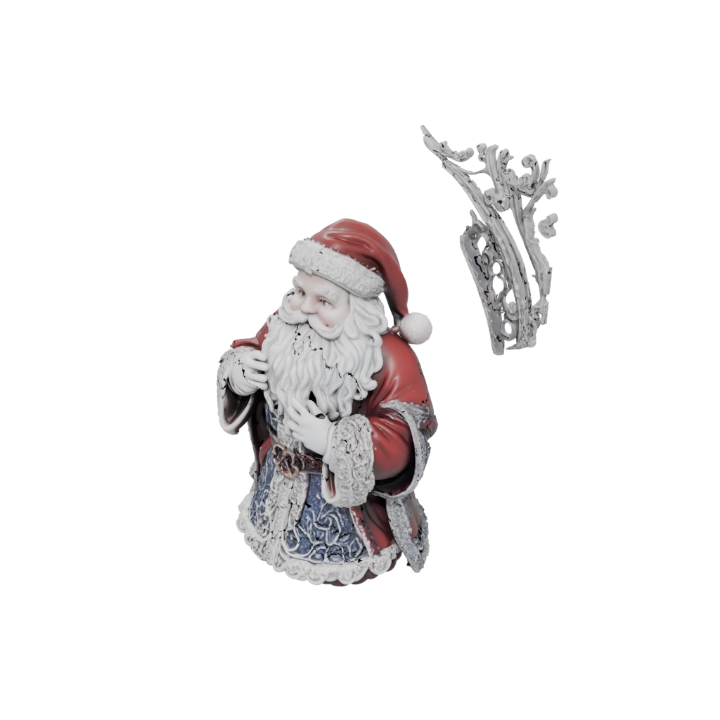 Galaxy Ornate Santa Figurine Original — seasonal 3D print model, STL