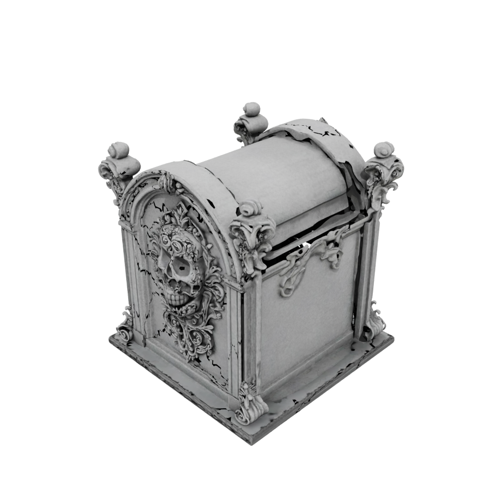 Galaxy Ornate Tombstone Prop Mini — seasonal 3D print model, STL