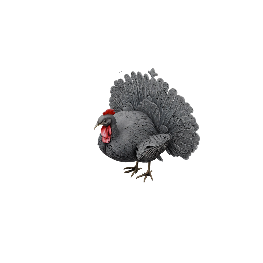 Galaxy Ornate Turkey Centerpiece Figure — seasonal 3D print model, STL