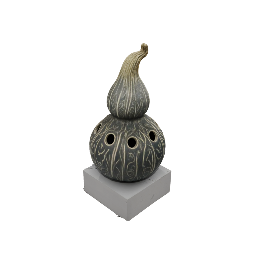 Galaxy Rustic Carved Gourd Figure — seasonal 3D print model, STL