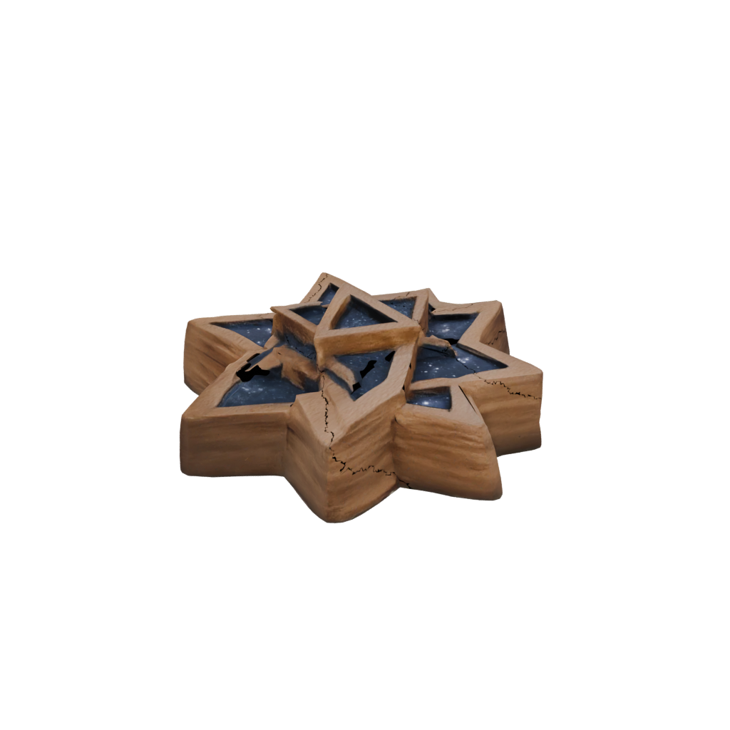 Galaxy Rustic Dreidel Spinner — seasonal 3D print model, STL
