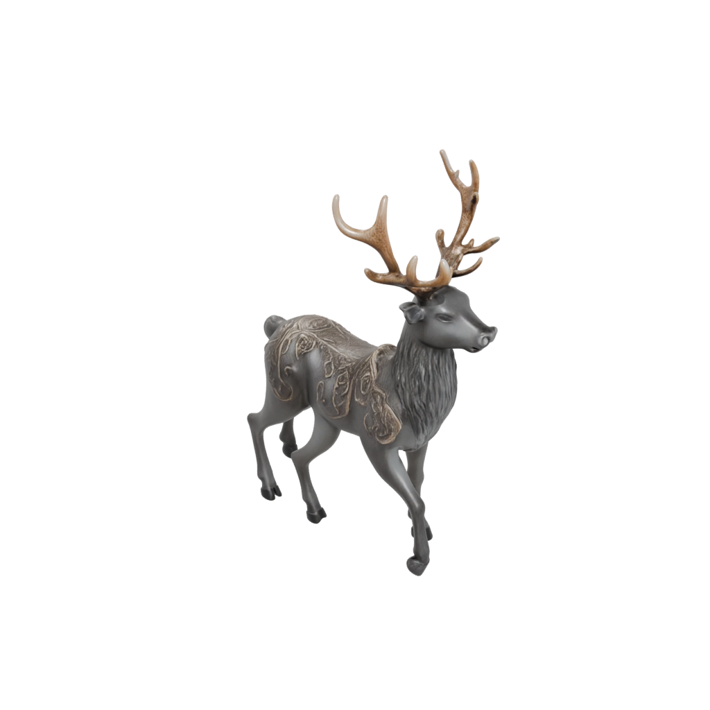 Galaxy Rustic Reindeer Figurine — seasonal 3D print model, STL