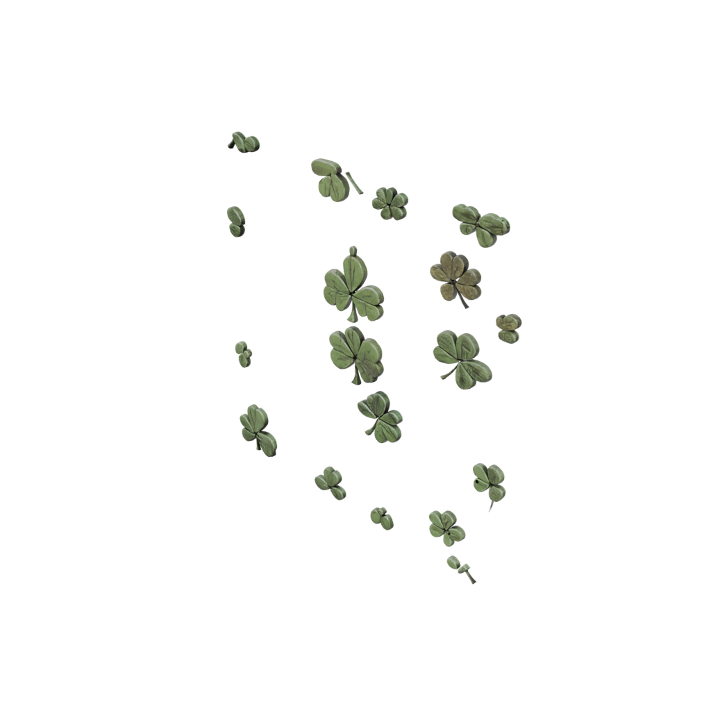 Galaxy Rustic Shamrock Charm — seasonal 3D print model, STL