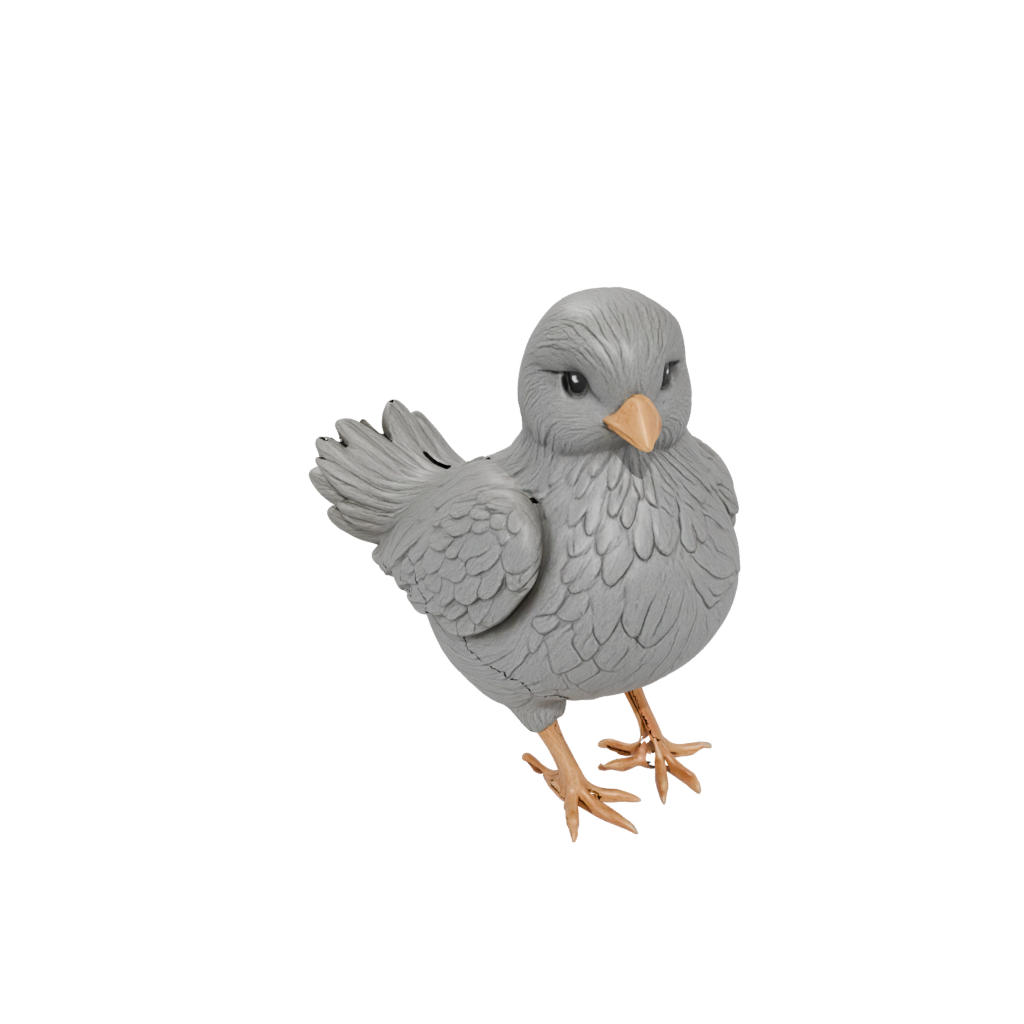 Galaxy Rustic Spring Chick Figure — seasonal 3D print model, STL